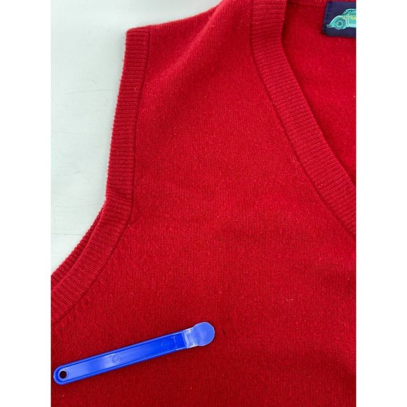 J T Traditions Men's 100% Lambs Wool V Neck Sweater Vest Golf Size 2X Big - Picture 10 of 13